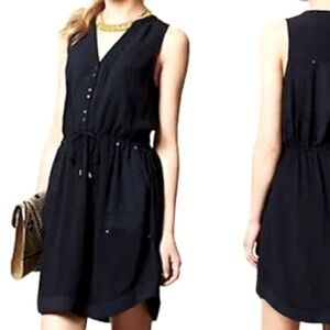 Anthropologie Maeve Pelona Shirtdress Navy Petite Small